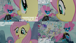 Size: 2000x1125 | Tagged: safe, edit, edited screencap, editor:quoterific, imported from derpibooru, screencap, breezette, cotton (g4), fluttershy, seabreeze, twinkle (g4), twirly, breezie, pegasus, pony, it ain't easy being breezies, season 4, caption, citrus park, female, ghostberry, male, mare, star breeze, text