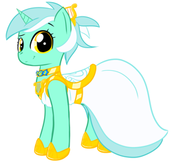 Size: 2203x2116 | Tagged: safe, artist:krekka01, imported from derpibooru, lyra heartstrings, pony, unicorn, alternate hairstyle, beautiful, choker, clothes, cute, dress, female, gala, gala dress, grin, hairclip, high res, implied bon bon, implied lesbian, implied lyrabon, implied shipping, looking at you, lyrabetes, mare, pretty mare, simple background, solo, white background