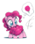 Size: 1600x2000 | Tagged: safe, artist:valcron, imported from derpibooru, pinkie pie, earth pony, pony, 2011, artifact, biting, colored pupils, cotton candy, cotton candy tail, cute, diabetes, diapinkes, digital art, female, filly, food, hnnng, looking back, mare, nibbling, nom, pinkie being pinkie, puffy cheeks, silly, silly pony, simple background, solo, tail, tail bite, thought bubble, weapons-grade cute, white background, wide eyes, younger