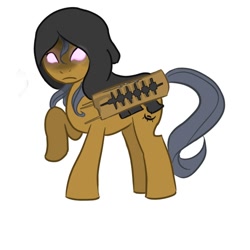 Size: 600x600 | Tagged: artist needed, source needed, safe, artist:blubble-the-blubs, imported from derpibooru, oc, oc only, unnamed oc, earth pony, original species, pony, abaddon, amarr, battleship, crossover, earth pony oc, eve online, glowing eyes, gross, looking at you, ponified, show accurate, simple background, solo, spaceship, white background