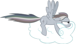 Size: 2984x1734 | Tagged: safe, artist:brycehebert, imported from derpibooru, rainbow dash, pegasus, pony, the return of harmony, cloud, discorded, female, floppy ears, hooves, mare, on a cloud, photoshop, rainbow ditch, show accurate, simple background, solo, spread wings, transparent background, wings