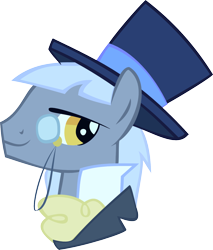 Size: 1140x1336 | Tagged: safe, artist:recu153, imported from derpibooru, caesar, count caesar, earth pony, pony, 360, bust, classy, clothes, hat, index get, inkscape, looking back, male, monocle, portrait, profile, show accurate, simple background, smiling, solo, stallion, top hat, transparent background, vector