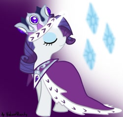 Size: 500x475 | Tagged: dead source, safe, artist:valiantrarity, imported from derpibooru, princess platinum, rarity, pony, unicorn, hearth's warming eve (episode), clothes, costume, crown, eyes closed, female, mare, paint tool sai, royalty, smiling, solo