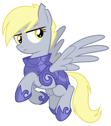 Size: 2200x2500 | Tagged: safe, artist:equestria-prevails, imported from derpibooru, derpy hooves, pegasus, pony, armor, epic derpy, female, high res, looking back, mare, royal guard armor, simple background, solo, spread wings, transparent background, wings