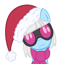 Size: 2761x3000 | Tagged: safe, artist:the smiling pony, imported from derpibooru, photo finish, earth pony, pony, green isn't your color, bust, christmas, christmas ponies, female, glasses, hat, high res, inkscape, looking at you, mare, portrait, santa hat, simple background, smiling, solo, transparent background, vector