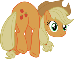 Size: 3143x2500 | Tagged: safe, artist:the smiling pony, imported from derpibooru, applejack, earth pony, pony, bridle gossip, applejack's hat, appletini, cowboy hat, female, hat, high res, inkscape, looking at you, mare, micro, simple background, solo, transparent background, vector