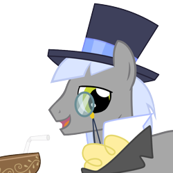 Size: 800x797 | Tagged: dead source, safe, artist:the smiling pony, imported from derpibooru, caesar, count caesar, earth pony, pony, bust, inkscape, male, monocle, palindrome get, portrait, simple background, smiling, solo, stallion, transparent background, vector