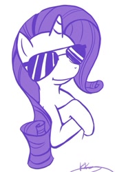 Size: 443x665 | Tagged: safe, artist:bunnimation, imported from derpibooru, rarity, pony, unicorn, female, mare, photoshop, simple background, smug, smugity, solo, sunglasses, swag, white background