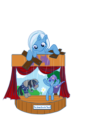 Size: 638x825 | Tagged: safe, artist:bunnimation, imported from derpibooru, smarty pants, trixie, pony, unicorn, female, filly, foal, marionette, photoshop, puppet, simple background, stage, transparent background