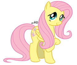 Size: 700x600 | Tagged: safe, artist:empty-10, imported from derpibooru, fluttershy, pegasus, pony, female, mare, photoshop, raised hoof, simple background, solo, white background