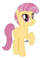 Size: 420x600 | Tagged: safe, artist:empty-10, imported from derpibooru, candy mane, earth pony, pony, blank flank, female, mare, photoshop, raised hoof, simple background, solo, white background