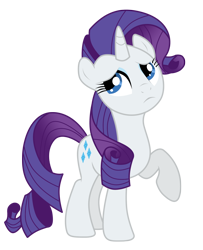 Size: 1200x1480 | Tagged: dead source, safe, artist:volmise, imported from derpibooru, rarity, pony, unicorn, adobe imageready, annoyed, female, mare, photoshop, raised hoof, simple background, solo, transparent background, vector