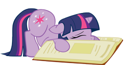 Size: 5000x2599 | Tagged: safe, artist:bri-sta, artist:somepony, imported from derpibooru, twilight sparkle, pony, unicorn, book, faceplant, female, filly, floppy ears, mare, photoshop, simple background, sleeping, solo, tired, transparent background, unicorn twilight, wallpaper