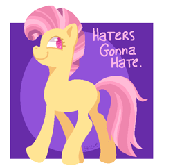 Size: 590x571 | Tagged: safe, artist:steeve, imported from derpibooru, candy mane, earth pony, pony, abstract background, adobe imageready, female, haters gonna hate, mare, meme, simple background, smiling, solo, transparent background