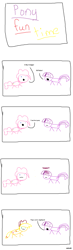 Size: 768x2636 | Tagged: safe, imported from derpibooru, applejack, pinkie pie, twilight sparkle, best pony, comedy, comic, pony fun time, random, retrog, traditional art