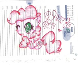 Size: 900x746 | Tagged: safe, artist:polishhedgiefangirl, imported from derpibooru, pinkie pie, chibi, traditional art