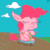 Size: 600x600 | Tagged: dead source, safe, artist:telemiscommunications, imported from derpibooru, pinkie pie, pony, animated, dumb running ponies, female, scooter, solo