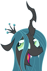 Size: 3303x4999 | Tagged: dead source, safe, artist:egophiliac, artist:zutheskunk, artist:zutheskunk traces, imported from derpibooru, queen chrysalis, changeling, changeling queen, awesome face, female, simple background, solo, transparent background, vector, vector trace