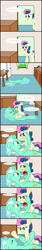 Size: 900x5374 | Tagged: safe, artist:innuendo88, artist:rndfax, imported from derpibooru, bon bon, lyra heartstrings, sweetie drops, comic, spanish, translation