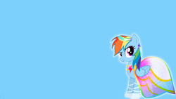 Size: 1920x1080 | Tagged: dead source, safe, artist:aman692, imported from derpibooru, rainbow dash, clothes, dress, gala dress, vector, wallpaper