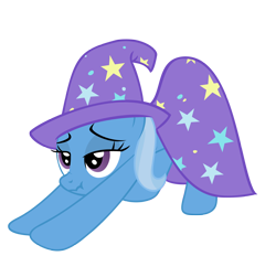 Size: 2000x1855 | Tagged: safe, artist:luckysmores, imported from derpibooru, trixie, pony, bedroom eyes, exploitable meme, female, iwtcird, scrunchy face, simple background, solo, stretching, transparent background