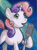 Size: 441x600 | Tagged: safe, artist:aokibengal, imported from derpibooru, sweetie belle, pony, unicorn, female, microphone, solo, traditional art
