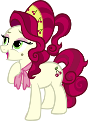 Size: 1714x2340 | Tagged: safe, artist:sugar-loop, imported from derpibooru, cherry jubilee, earth pony, pony, beauty mark, female, mare, simple background, solo, transparent background, vector