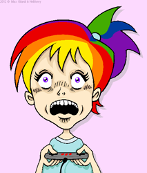 Size: 479x563 | Tagged: safe, artist:hellarmy, imported from derpibooru, rainbow dash, human, .mov, humanized, solo