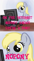 Size: 836x1500 | Tagged: safe, imported from derpibooru, derpy hooves, pegasus, pony, computer, female, internet, mare