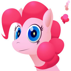 Size: 750x750 | Tagged: safe, artist:dannyrevv, imported from derpibooru, pinkie pie, pony, bust, female, looking at you, portrait, reference sheet, solo, wingding eyes