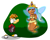 Size: 1280x1021 | Tagged: safe, artist:sugar-plum, imported from derpibooru, princess celestia, fairy, human, belly button, betilla, breasts, cleavage, clothes, dark skin, female, humanized, midriff, rayman, rayman origins, shoes, skirt, sneakers