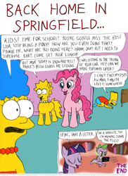 Size: 802x1100 | Tagged: safe, artist:kturtle, imported from derpibooru, pinkie pie, spike, twilight sparkle, bart simpson, comic, crossover, cute, lisa simpson, marge simpson, playstation, playstation portable, ponified, psp, the simpsons