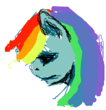 Size: 212x220 | Tagged: safe, imported from derpibooru, rainbow dash, bust, flockdraw, lowres, portrait, side view, simple background, solo, white background