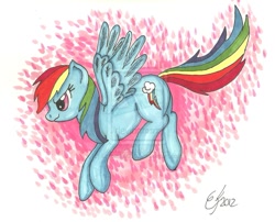 Size: 900x727 | Tagged: safe, artist:emberfall0507, imported from derpibooru, rainbow dash, pony, female, solo, watermark