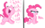 Size: 770x500 | Tagged: safe, artist:tess, imported from derpibooru, pinkie pie, pony, angry, cute, ears back, female, floppy ears, frown, glare, grumpy, haha no, laughing, no, nose wrinkle, open mouth, reaction image, sitting, smiling, solo