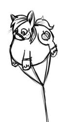 Size: 857x1624 | Tagged: safe, imported from derpibooru, braeburn, blimpburn, floating, inflation