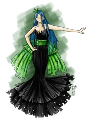 Size: 734x1000 | Tagged: safe, artist:thesilvermaiden, imported from derpibooru, queen chrysalis, human, clothes, design