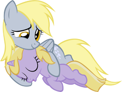 Size: 3850x2902 | Tagged: safe, artist:astringe, imported from derpibooru, derpy hooves, dinky hooves, pegasus, pony, equestria's best mother, female, mare, simple background, sleeping, transparent background, vector