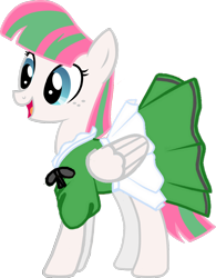 Size: 1024x1314 | Tagged: safe, artist:spitefulrapid, imported from derpibooru, blossomforth, pony, clothes, dress, female, gala dress, simple background, solo, transparent background, vector