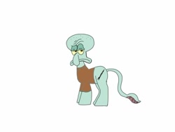 Size: 500x375 | Tagged: artist needed, safe, imported from derpibooru, clothes, male, ponified, shirt, solo, spongebob squarepants, squidward tentacles