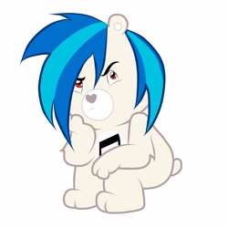 Size: 3000x3000 | Tagged: safe, artist:sakaki709, imported from derpibooru, dj pon-3, vinyl scratch, care bears, species swap