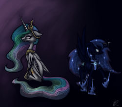 Size: 1550x1350 | Tagged: safe, artist:nos-talgia, imported from derpibooru, princess celestia, princess luna