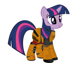 Size: 4167x3703 | Tagged: safe, artist:hivelordlusa, imported from derpibooru, twilight sparkle, pony, unicorn, absurd resolution, crossover, female, half-life, half-life: equestria, hev suit, high res, simple background, smiling, solo, theartistisokaywiththis, transparent background, unicorn twilight, vector