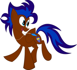 Size: 1024x931 | Tagged: safe, artist:bluey, artist:miroslav46, imported from derpibooru, oc, oc only, oc:nimble wing, pegasus, pony, jewelry, male, necklace, open mouth, solo