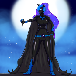 Size: 1200x1200 | Tagged: safe, artist:dreikaze, imported from derpibooru, nightmare moon, human, catsuit, humanized