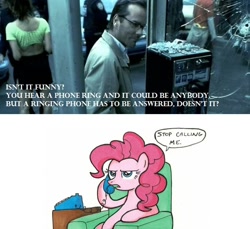 Size: 600x550 | Tagged: safe, imported from derpibooru, pinkie pie, exploitable meme, meme, phone, phone booth, phone meme