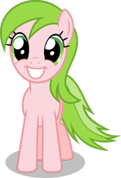 Size: 1024x1502 | Tagged: safe, artist:mandydax, imported from derpibooru, red gala, earth pony, pony, apple family member, background pony, female, looking at you, mare, simple background, smiling at you, solo, transparent background, vector