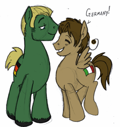 Size: 853x908 | Tagged: safe, artist:tateshaw, imported from derpibooru, gay, germany, hetalia, italy, male, ponified, shipping