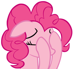 Size: 3000x2841 | Tagged: safe, artist:zachgamer77, imported from derpibooru, pinkie pie, pony, lesson zero, double facehoof, facehoof, female, simple background, solo, transparent background, vector