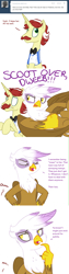 Size: 1000x4000 | Tagged: safe, imported from derpibooru, flam, gilda, griffon, ask flam, ask